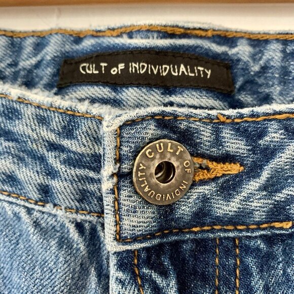 CULT Of INDIVIDUALITY Jeans Mens 38 Rebel Straight Leg Japanese Selvedge Blue - Picture 5 of 13